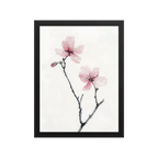 Cherry Absence — Japandi zen nature framed print, minimalist Japanese wall art