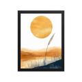 Golden Hour — Japandi komorebi framed print, minimalist Japanese wall art