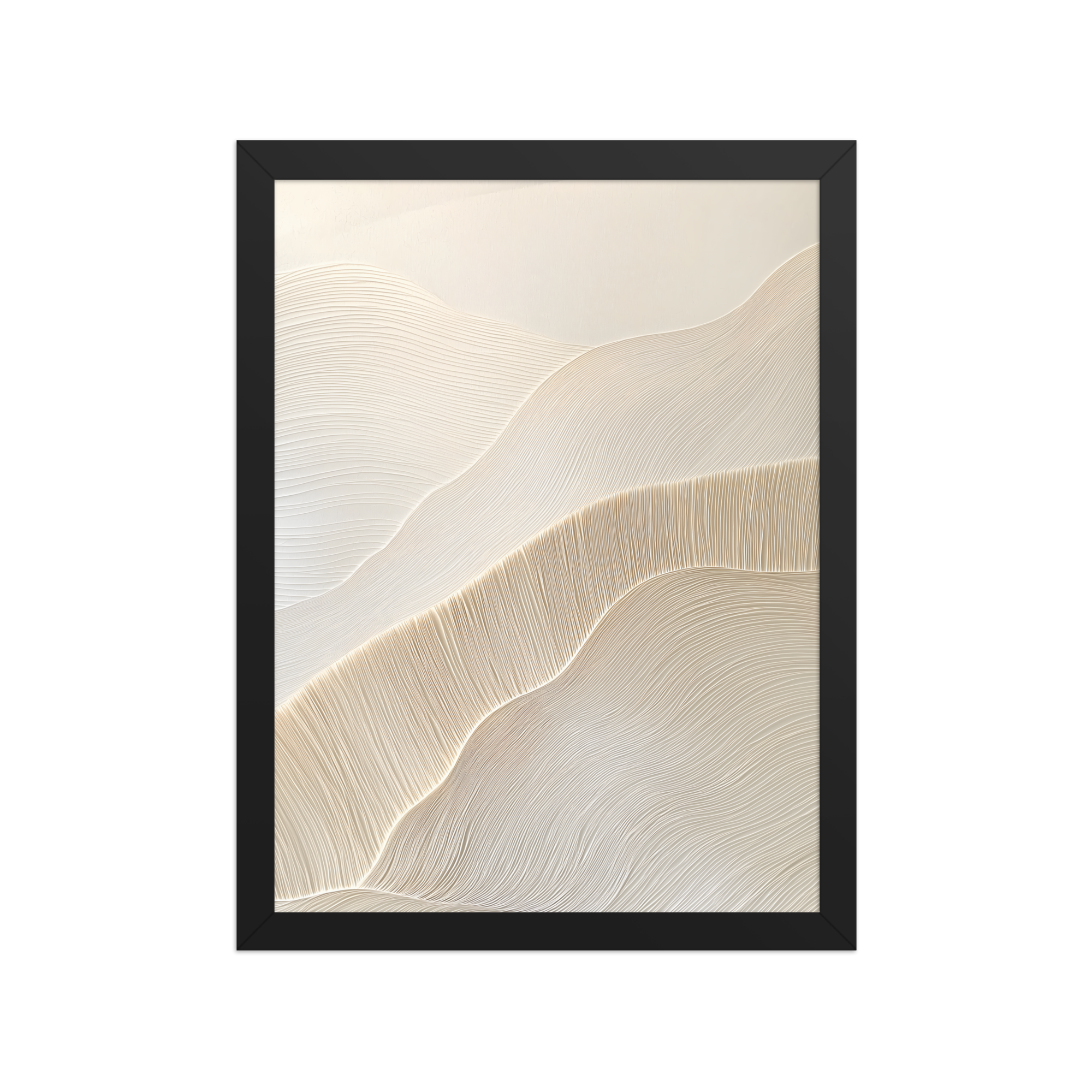 Paper Grain — Japandi wabi-sabi framed print, minimalist Japanese wall art