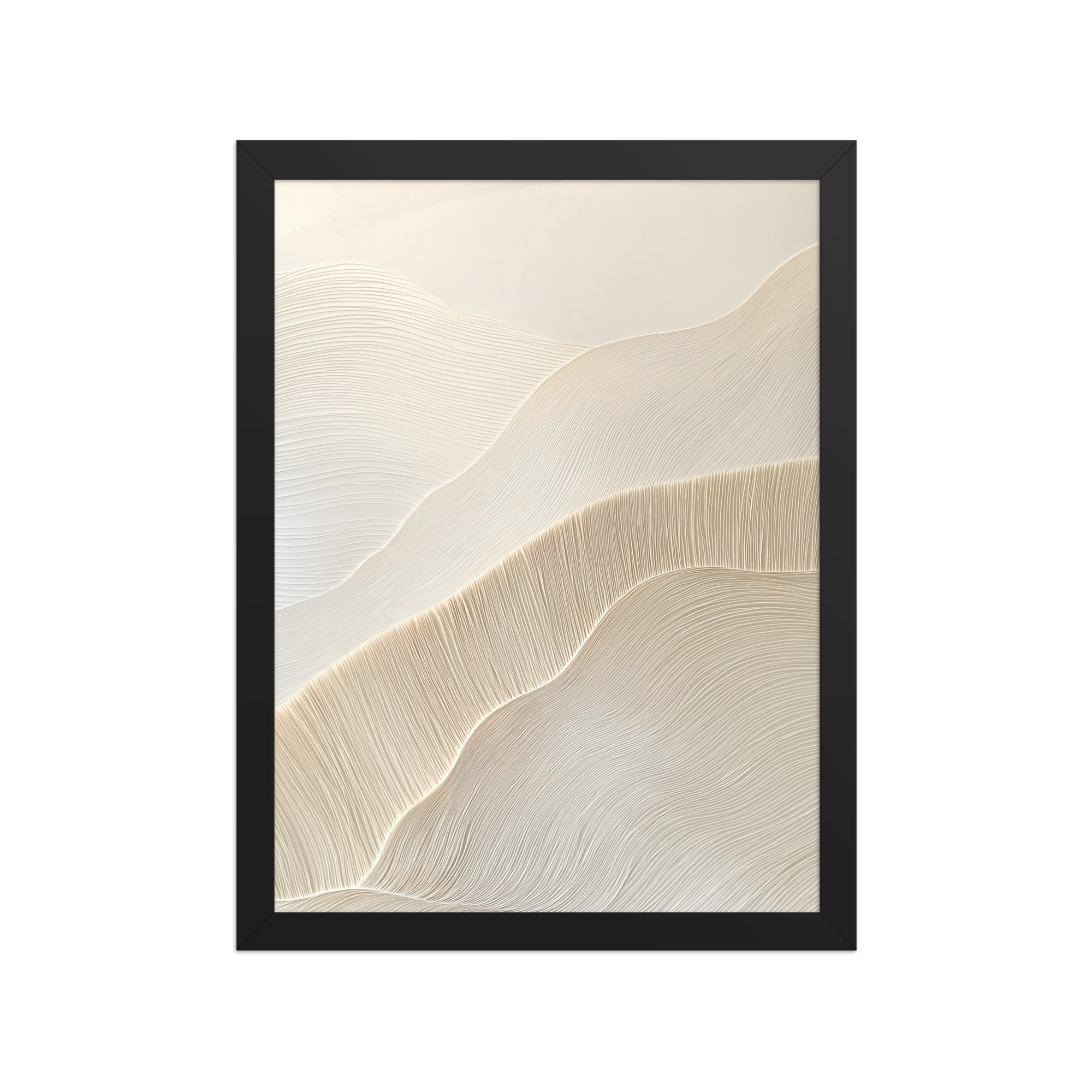 Paper Grain — Japandi wabi-sabi framed print, minimalist Japanese wall art