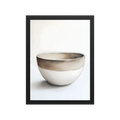 Clay Form — Japandi wabi-sabi framed print, minimalist Japanese wall art
