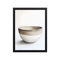 Clay Form — Japandi wabi-sabi framed print, minimalist Japanese wall art