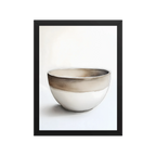 Clay Form — Japandi wabi-sabi framed print, minimalist Japanese wall art