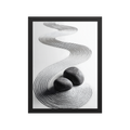 Pebble Garden — Japandi zen nature framed print, minimalist Japanese wall art