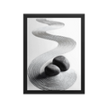 Pebble Garden — Japandi zen nature framed print, minimalist Japanese wall art