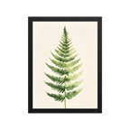 Morning Fern — Japandi zen nature framed print, minimalist Japanese wall art