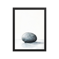 Worn Stone — Japandi wabi-sabi framed print, minimalist Japanese wall art