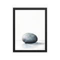 Worn Stone — Japandi wabi-sabi framed print, minimalist Japanese wall art