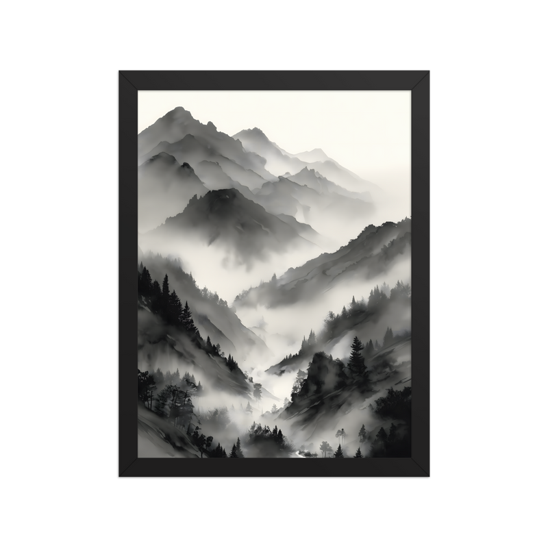 Mist Valley — Framed poster framed poster