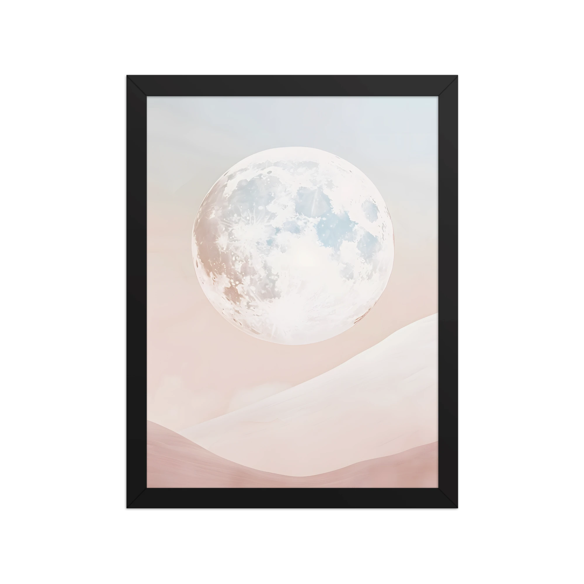 Moon — Japanese minimalist zen ink framed wall art