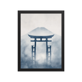 Indigo Pilgrimage — Japanese minimalist zen nature framed wall art