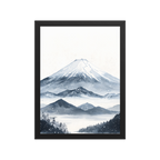 Winter Fuji — Japanese minimalist zen ink framed wall art
