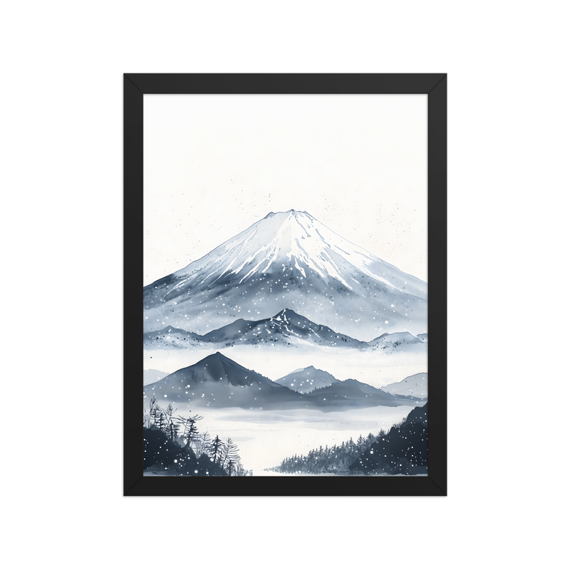Winter Fuji — Framed poster framed poster