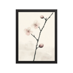 Early Plum — Japanese minimalist framed wall art