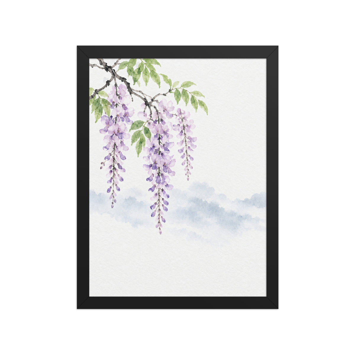 Spring Wisteria — Japanese minimalist zen nature framed wall art