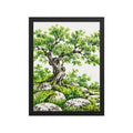 Seasons Garden · Green Tree · Summer — Japanese minimalist zen nature framed wall art