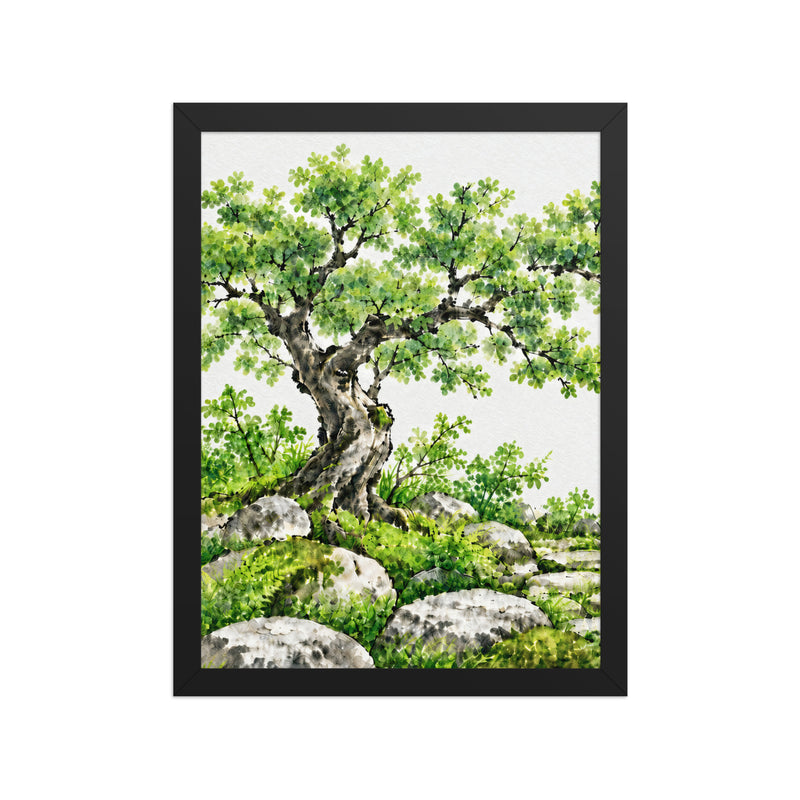 Seasons Garden · Green Tree · Summer — Framed poster framed poster