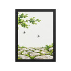 Seasons Garden · Swallow Path · Summer — Japanese minimalist zen nature framed wall art
