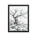 Seasons Garden · Bare Tree · Winter — Japanese minimalist zen nature framed wall art