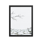 Seasons Garden · Snow Path · Winter — Japanese minimalist zen nature framed wall art