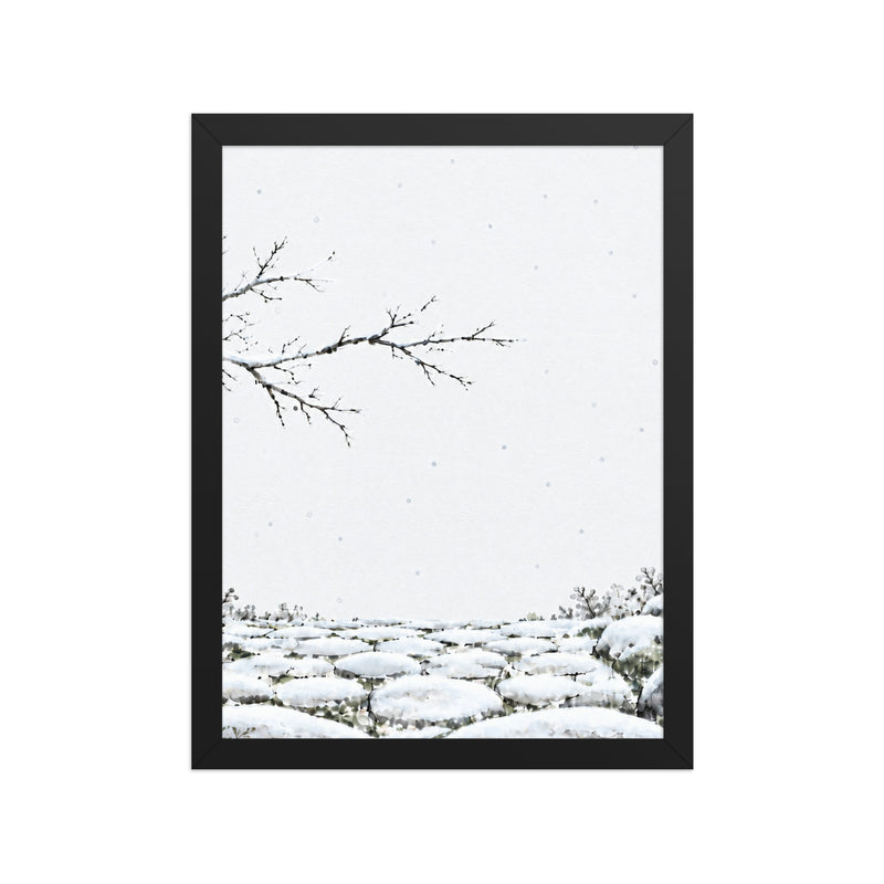 Seasons Garden · Snow Path · Winter — Framed poster framed poster