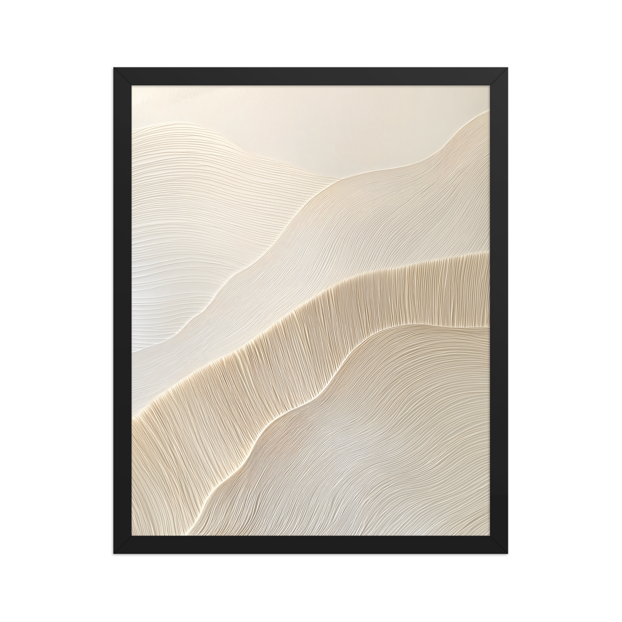 Paper Grain — Japandi wabi-sabi framed print, minimalist Japanese wall art