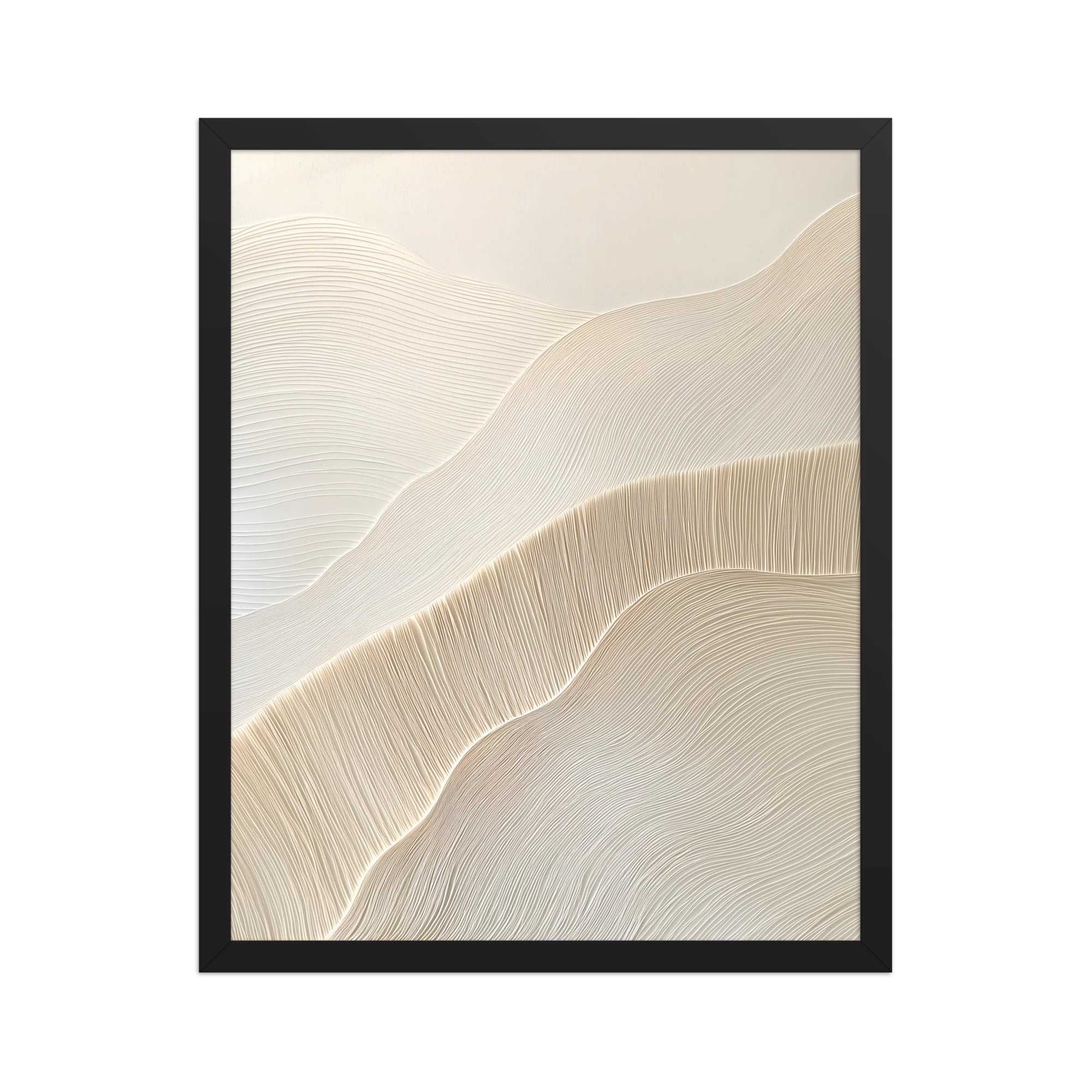 Paper Grain — Japandi wabi-sabi framed print, minimalist Japanese wall art