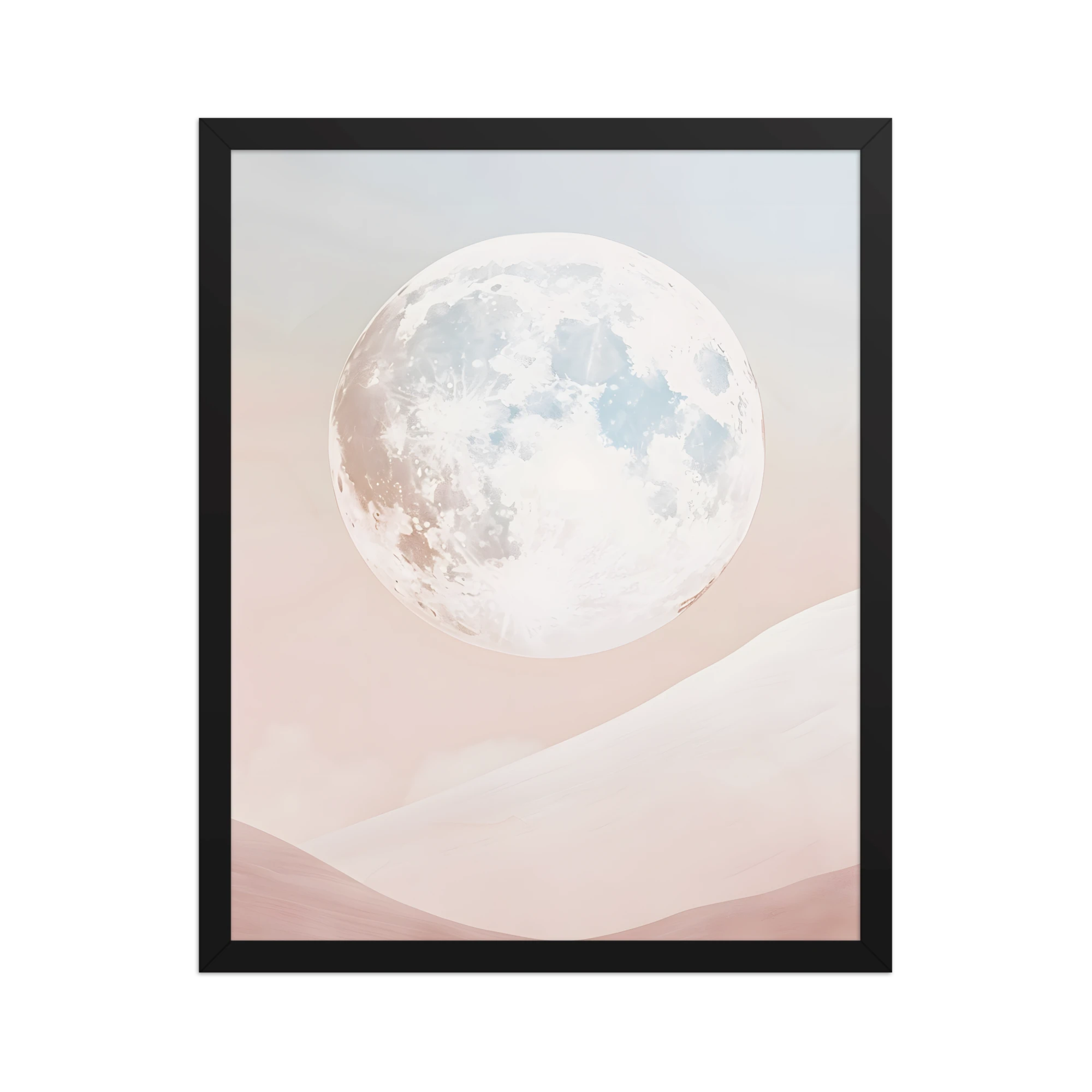Moon — Japanese minimalist zen ink framed wall art