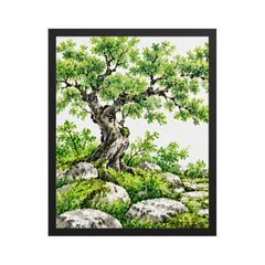 Seasons Garden · Green Tree · Summer — Framed poster