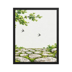Seasons Garden · Swallow Path · Summer — Framed poster