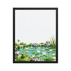 Seasons Garden · Lily Pond · Summer — Framed poster
