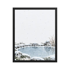 Seasons Garden · Still Pond · Winter — Framed poster