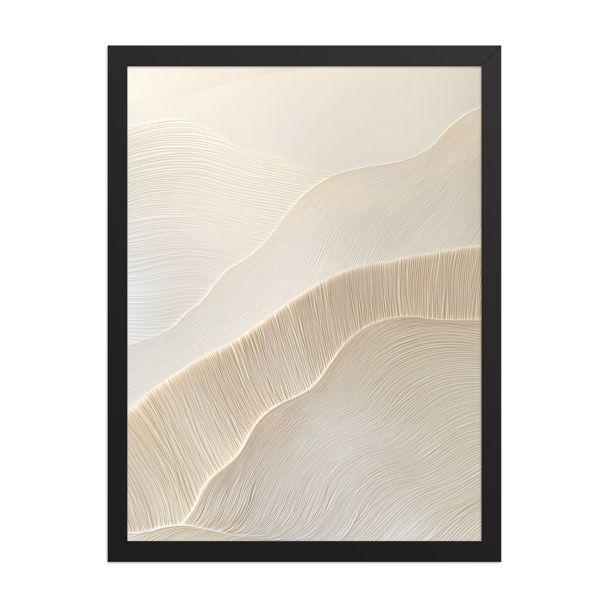 Paper Grain — Japandi wabi-sabi framed print, minimalist Japanese wall art