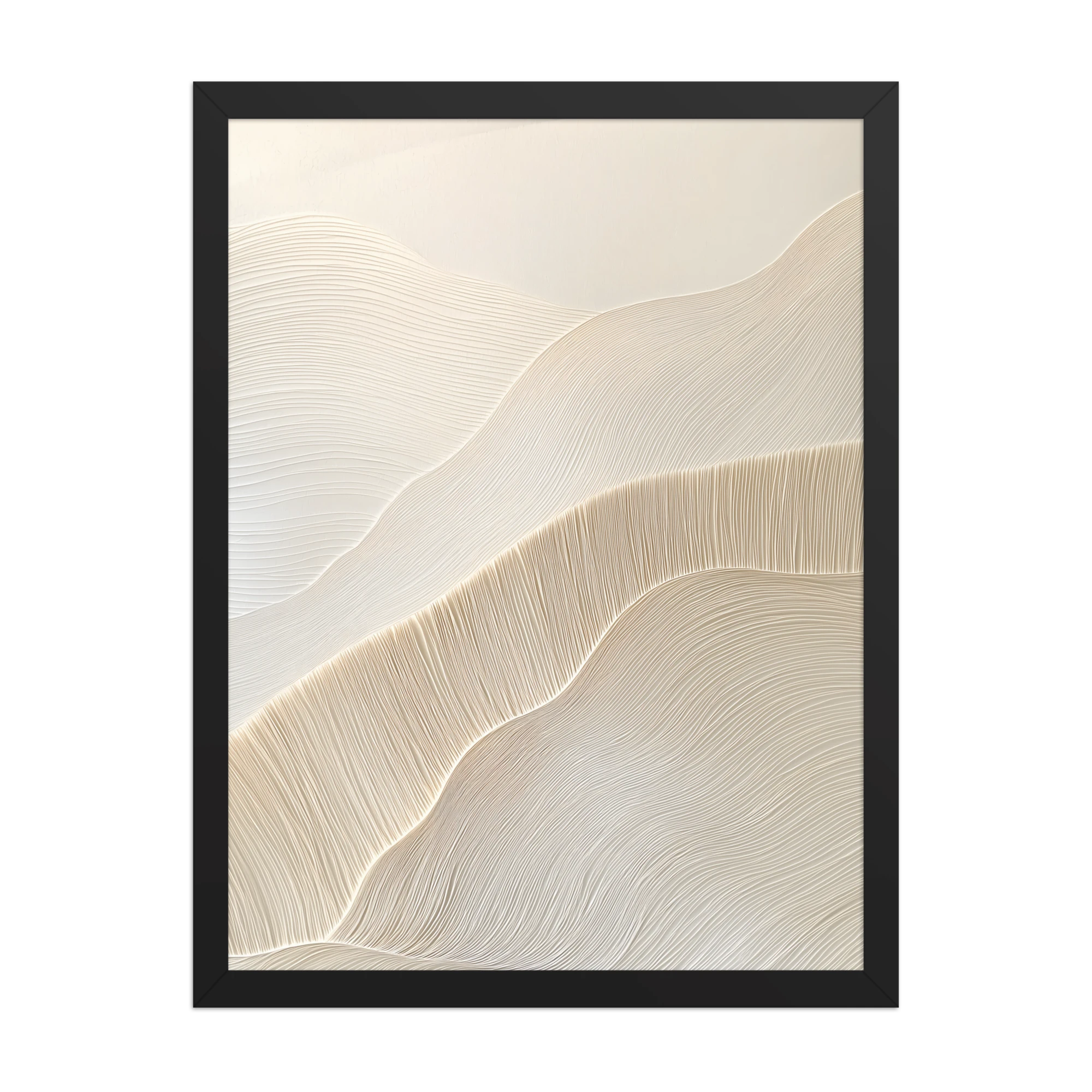 Paper Grain — Japandi wabi-sabi framed print, minimalist Japanese wall art