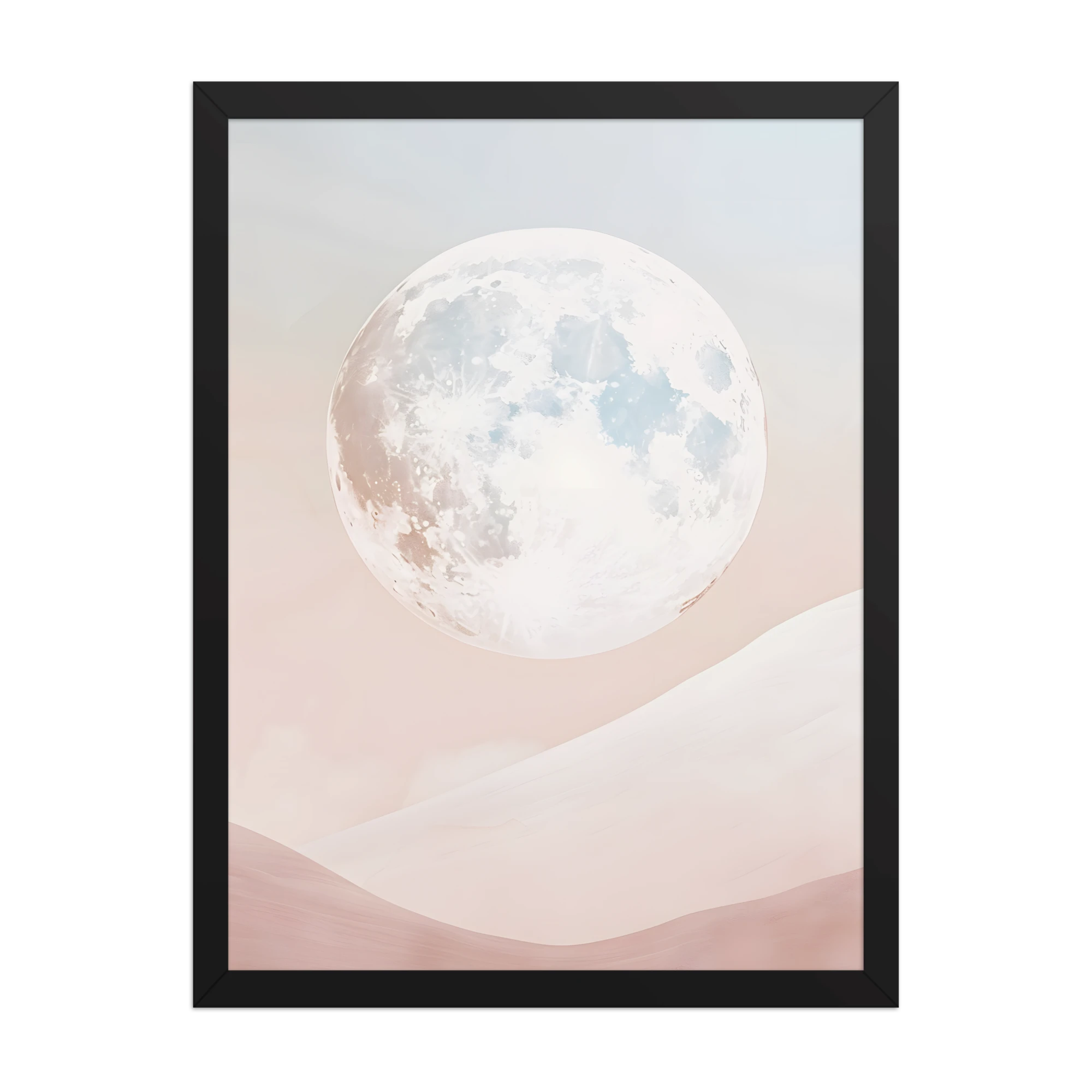 Moon — Japanese minimalist zen ink framed wall art