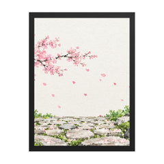 Seasons Garden · Stone Path · Spring — Framed poster