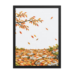 Seasons Garden · Leaf Path · Autumn — Framed poster