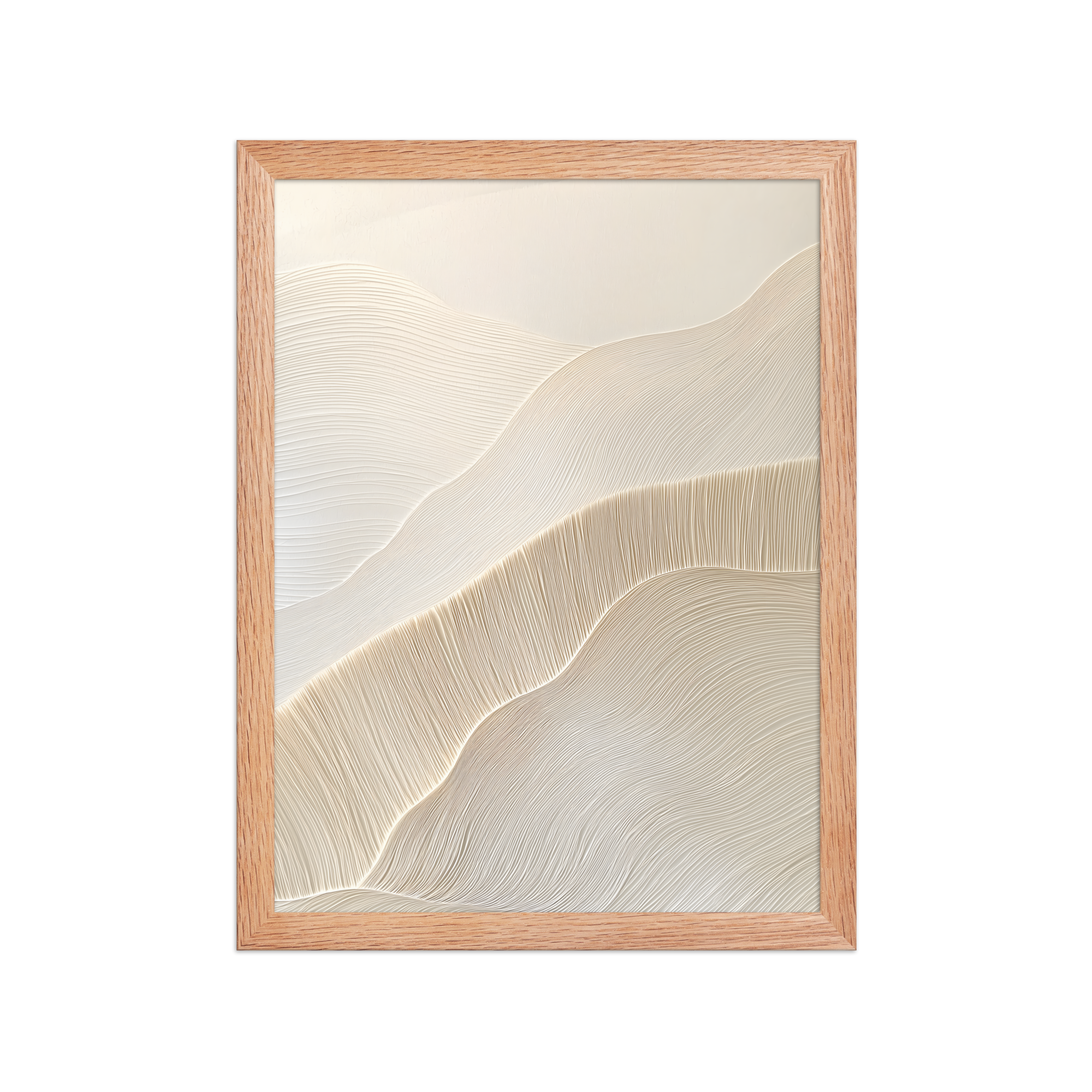 Paper Grain — Japandi wabi-sabi framed print, minimalist Japanese wall art