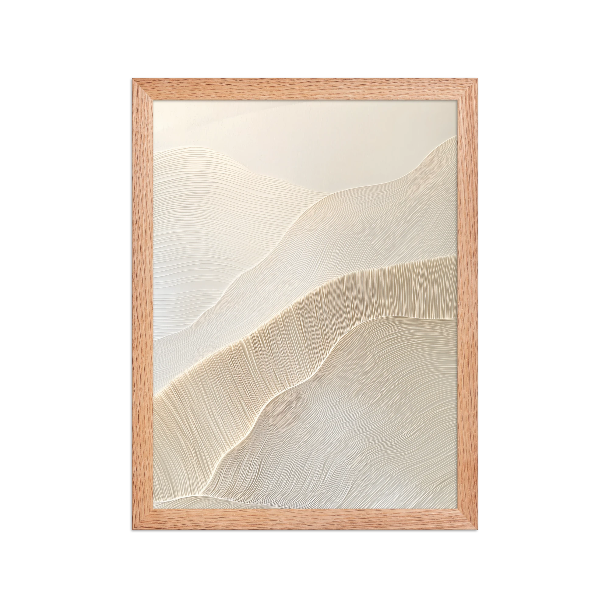 Paper Grain — Japandi wabi-sabi framed print, minimalist Japanese wall art