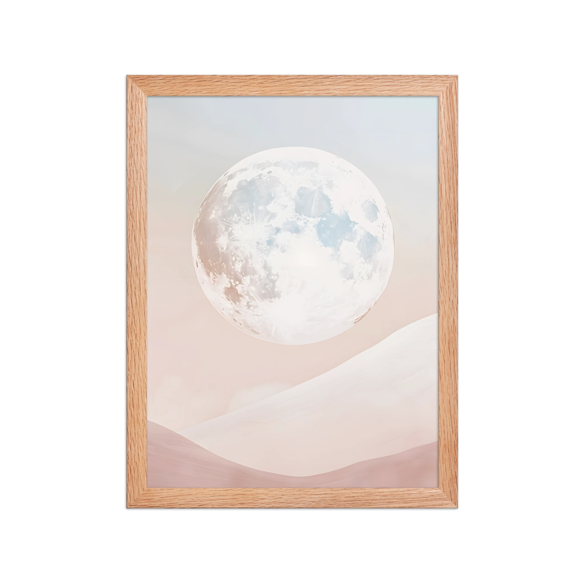 Moon — Japanese minimalist zen ink framed wall art