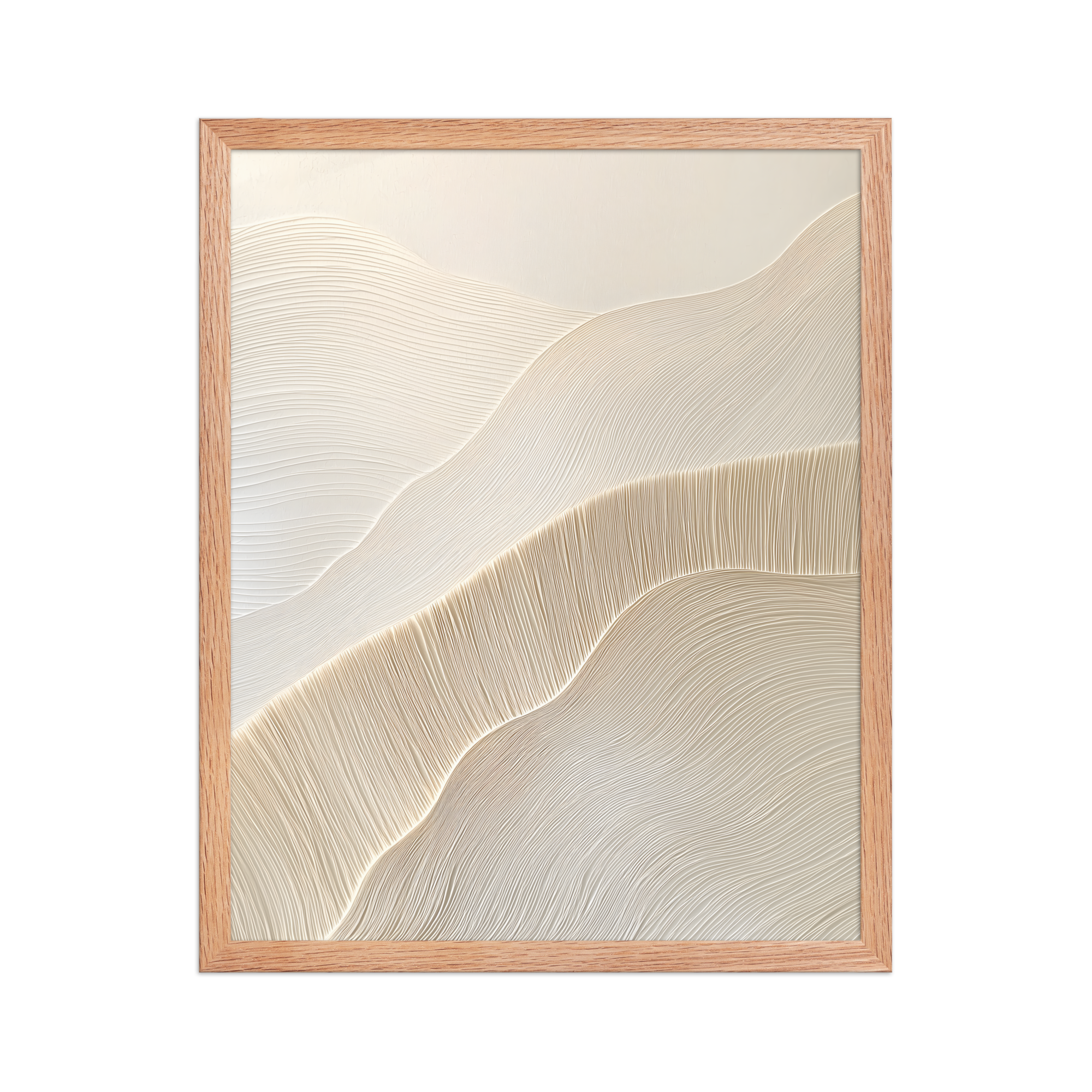 Paper Grain — Japandi wabi-sabi framed print, minimalist Japanese wall art