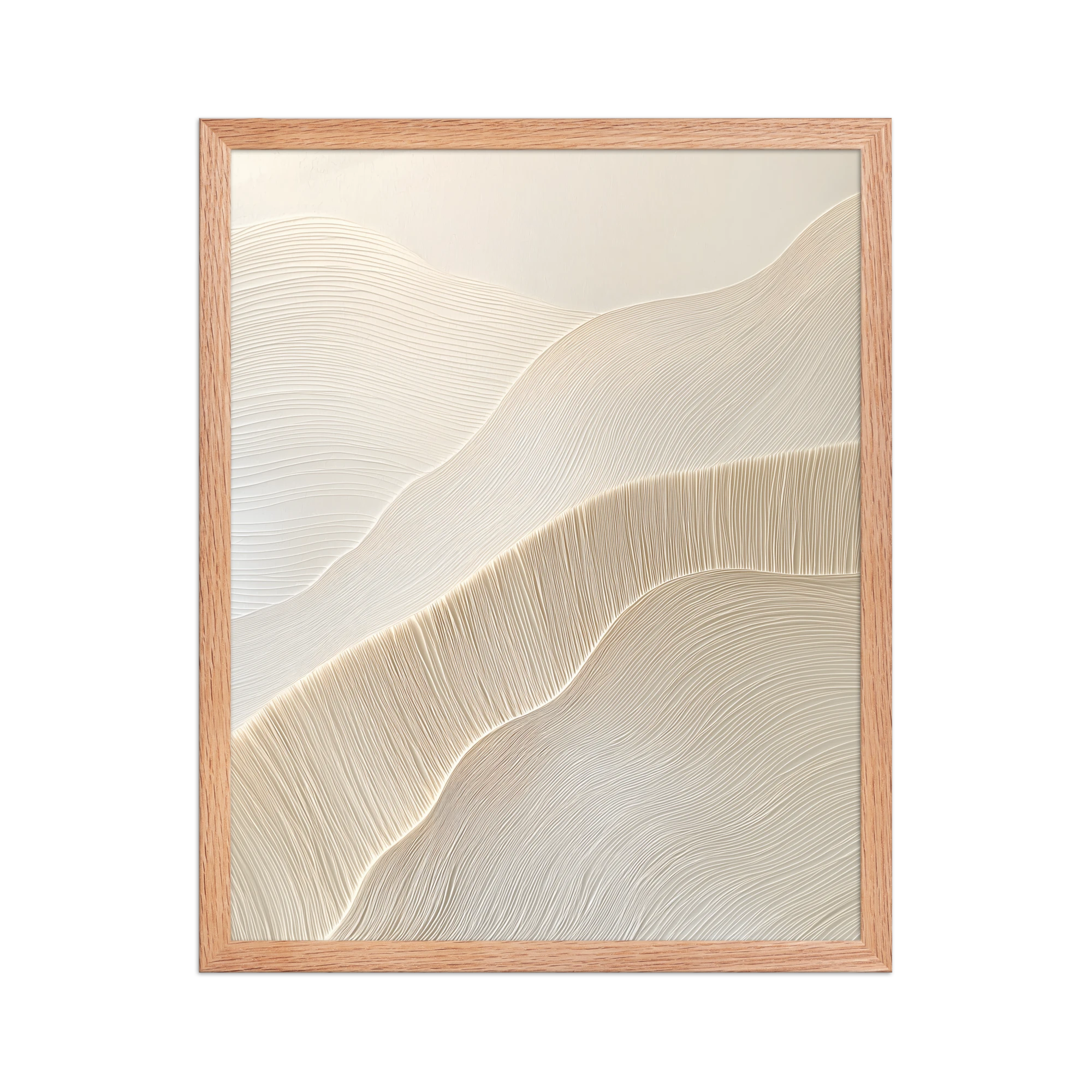 Paper Grain — Japandi wabi-sabi framed print, minimalist Japanese wall art