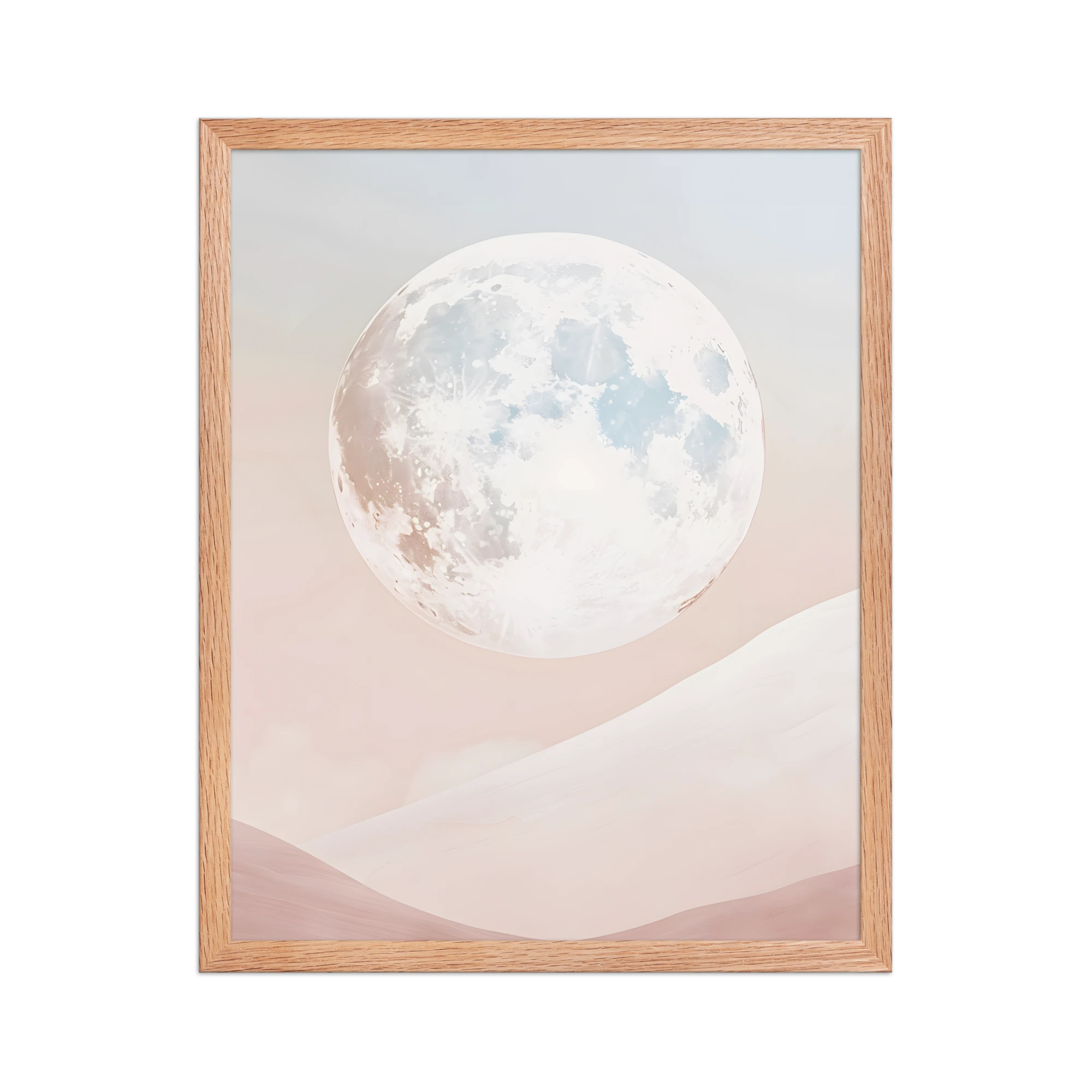 Moon — Japanese minimalist zen ink framed wall art
