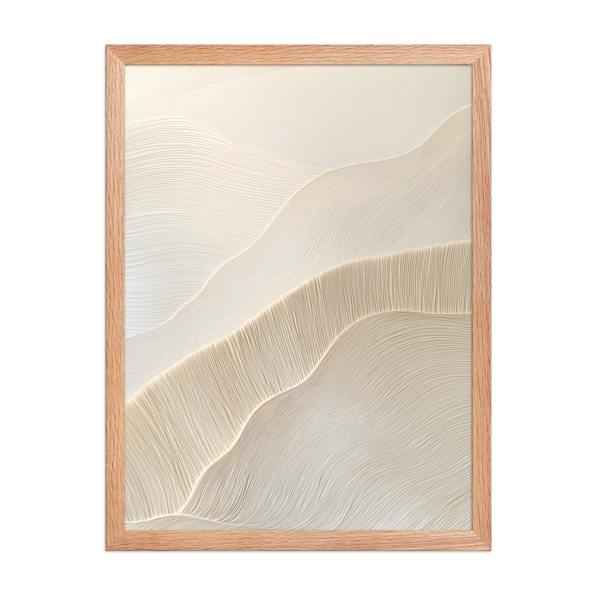 Paper Grain — Japandi wabi-sabi framed print, minimalist Japanese wall art