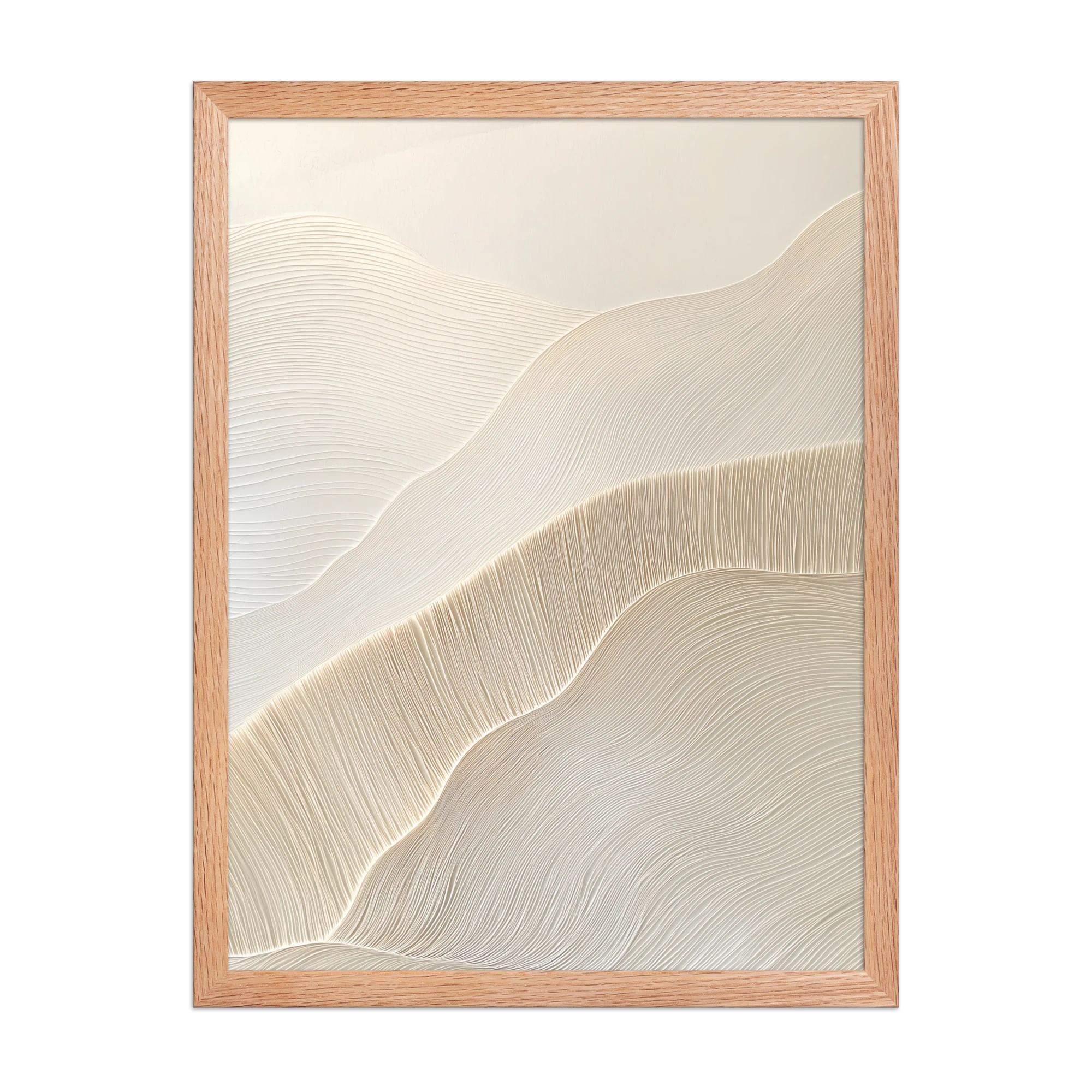 Paper Grain — Japandi wabi-sabi framed print, minimalist Japanese wall art