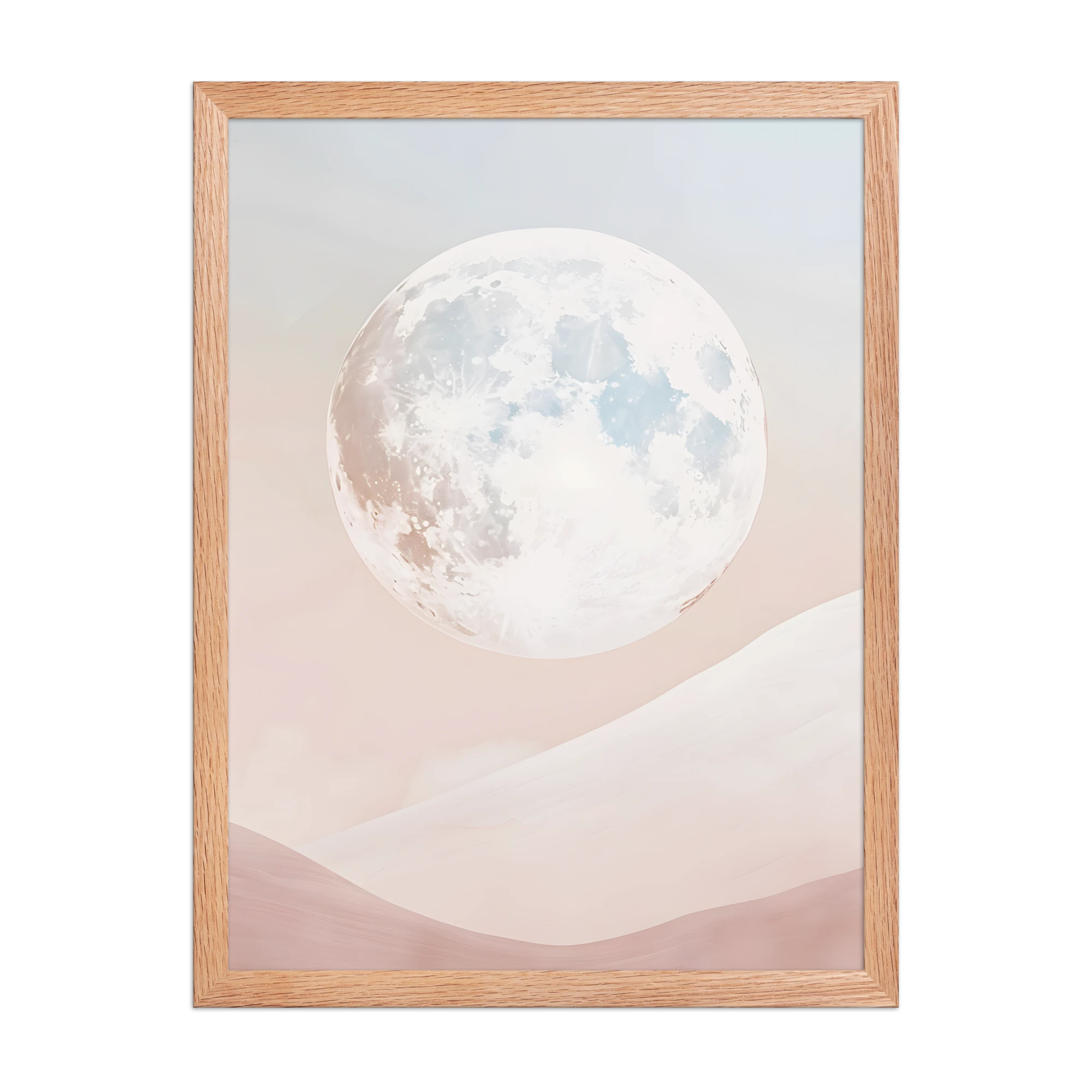 Moon — Japanese minimalist zen ink framed wall art