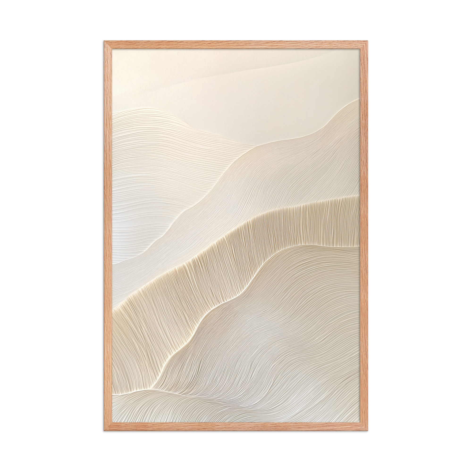 Paper Grain — Japandi wabi-sabi framed print, minimalist Japanese wall art