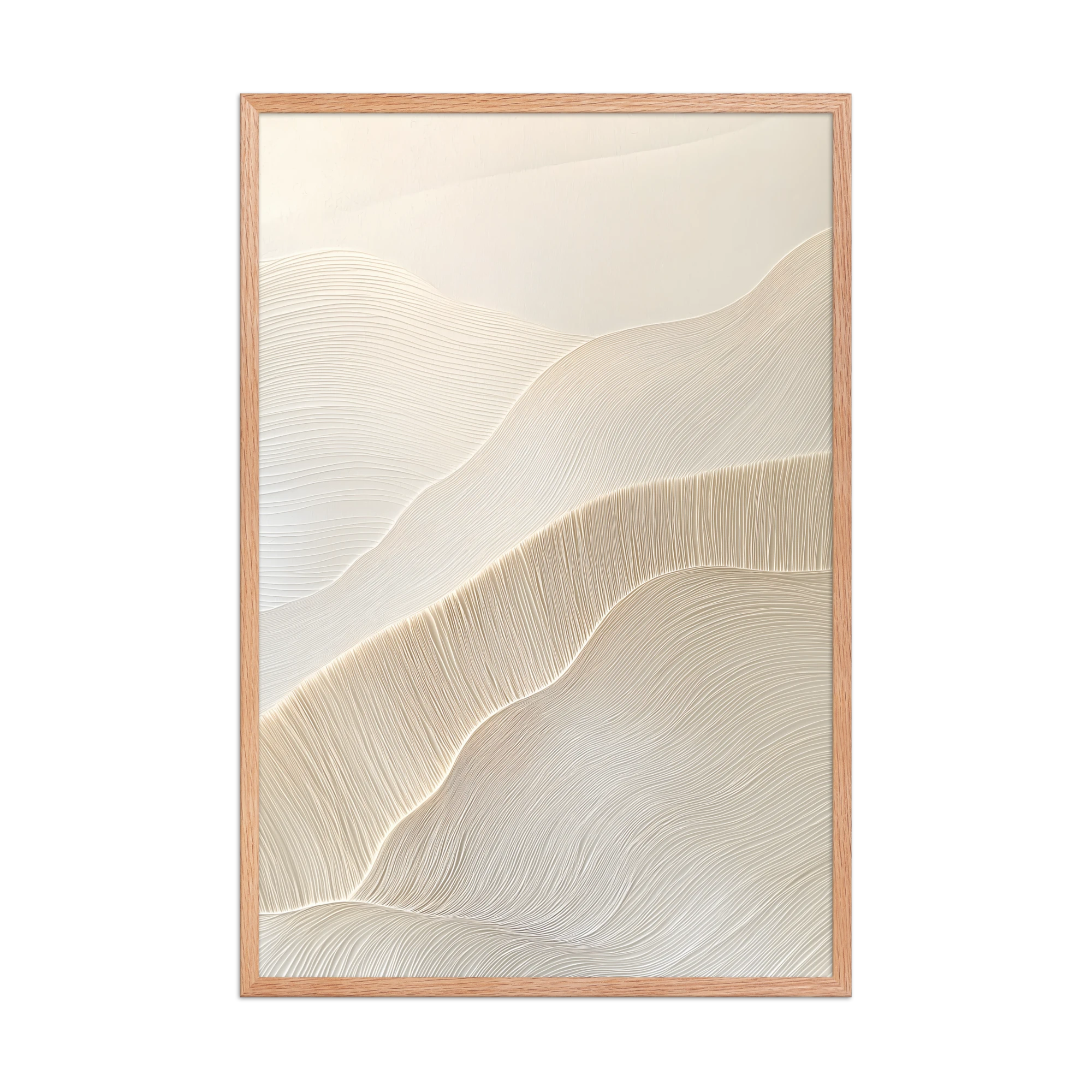 Paper Grain — Japandi wabi-sabi framed print, minimalist Japanese wall art