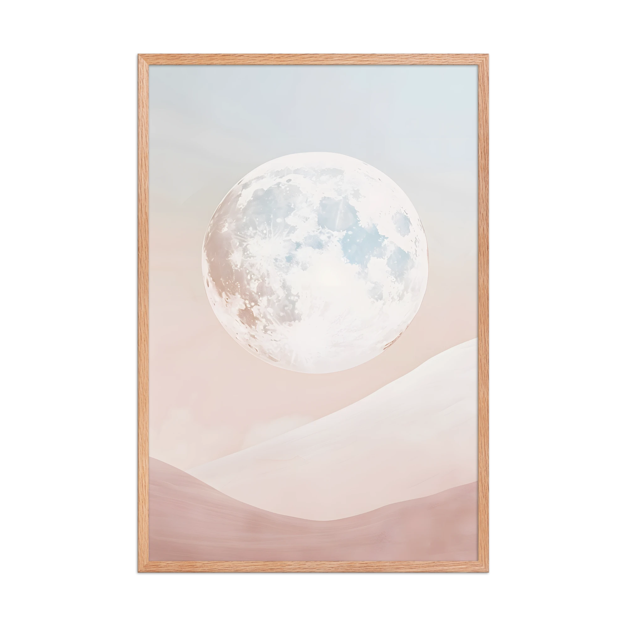 Moon — Japanese minimalist zen ink framed wall art