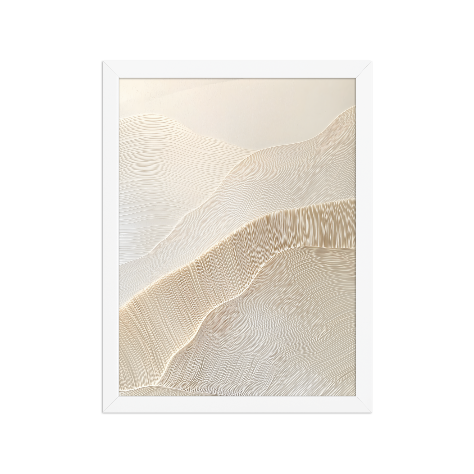 Paper Grain — Japandi wabi-sabi framed print, minimalist Japanese wall art